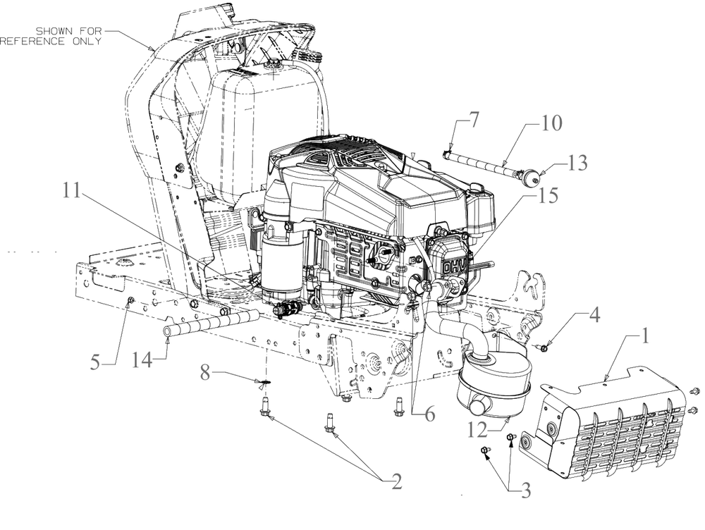 Engine Accessories Diagram and Parts List for 13BB77SS345 2023 Yard Machines Lawn Tractor